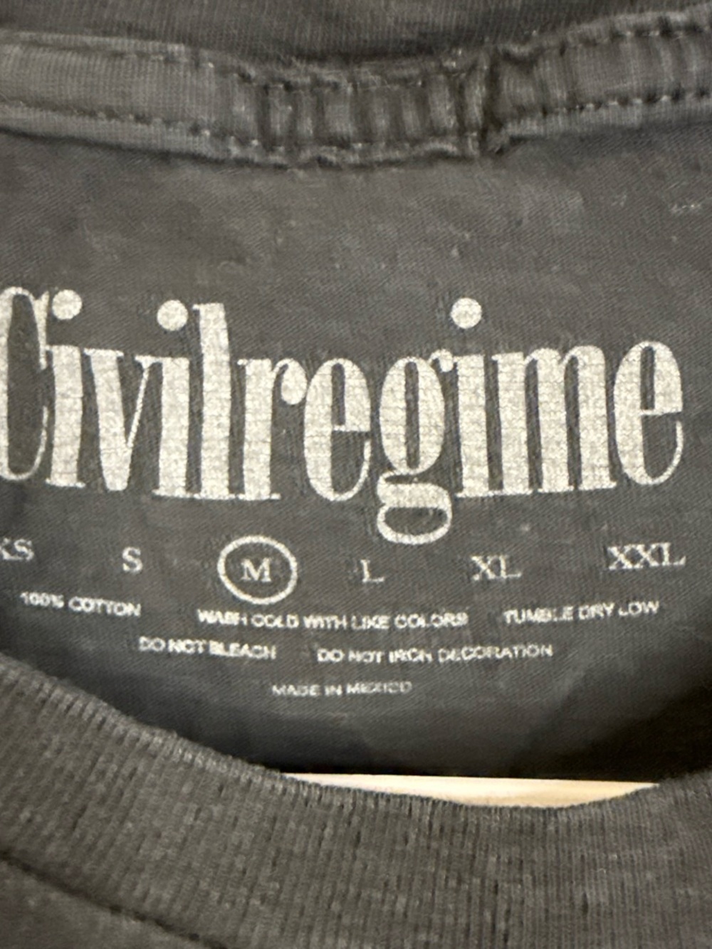 Civil Regime Black 'Ashes to Ashes' Graphic Tee - Pink Accents - Picture 4 of 5
